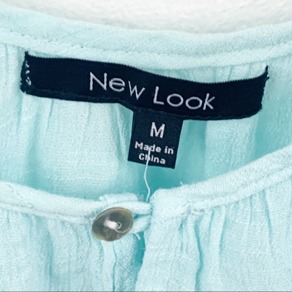 Light Blue Cold Shoulder Top - Picture 3 of 5